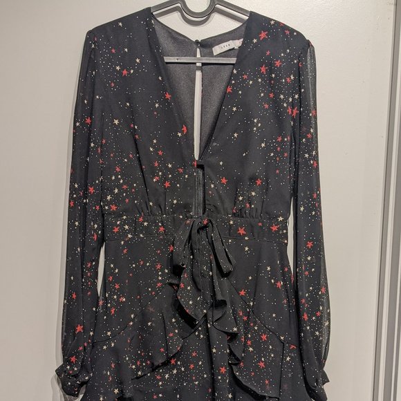Lush Star Chiffon Dress, black, size S - Picture 4 of 6